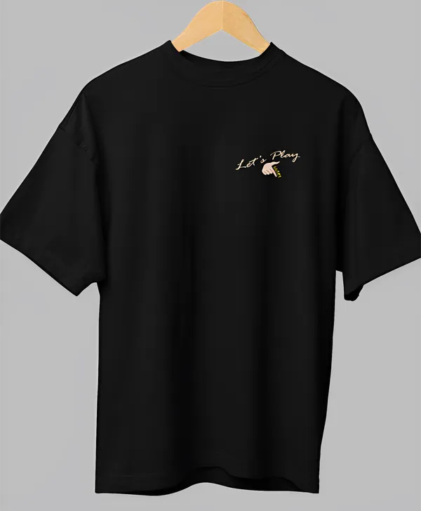 TOFFTEES_Premium_Black_Oversized_Looser_Half_Sleeves_T-shirt_|_French_Terry_Fabric__(220_GSM)