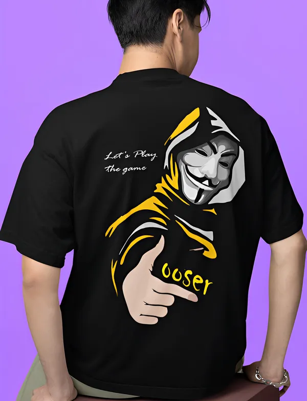 TOFFTEES_Premium_Black_Oversized_Looser_Half_Sleeves_T-shirt_|_French_Terry_Fabric__(220_GSM)