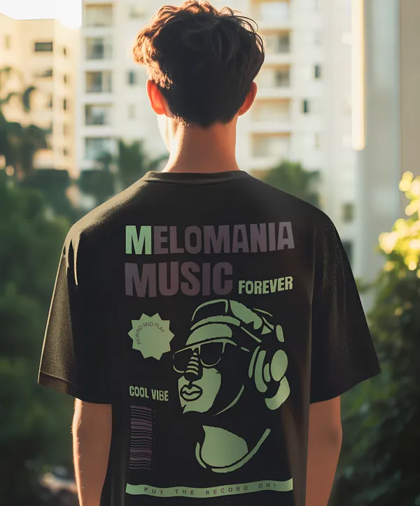 TOFFTEES_Premium__French_Terry_Fabric__(220_GSM)_Black_Oversized_Melomania_Half_Sleeves_T-shirt
