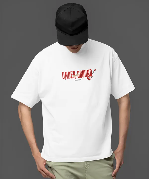 TOFFTEES_Premium_French_Terry_Fabric__(220_GSM)_White_Oversized_Underground_Half_Sleeves_T-shirt