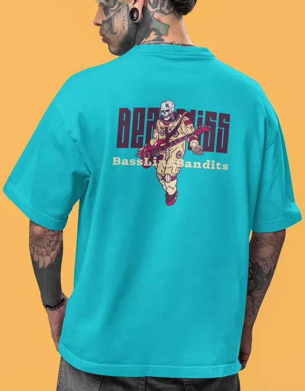 TOFFTEES_Music_Popular_Oversized_Beatbliss_Half_Sleeves_Ocean_Blue_T-shirt