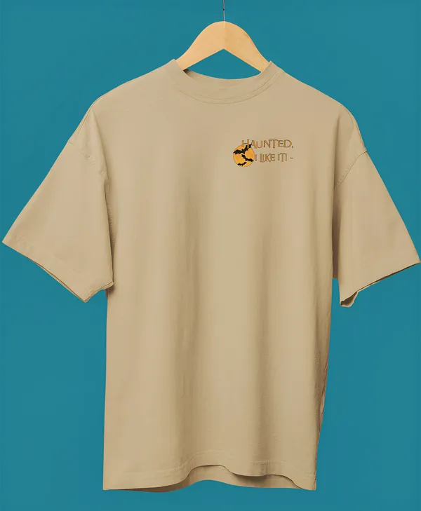 TOFFTEES_Premium_Beige_Oversized_Haunted_Half_Sleeves_T-shirt_|_French_Terry_Fabric__(220_GSM)