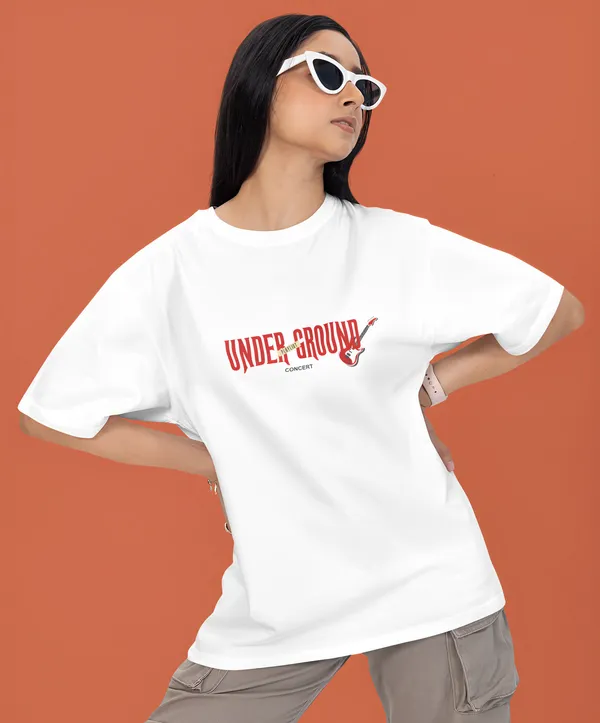 TOFFTEES_Premium_French_Terry_Fabric__(220_GSM)_White_Oversized_Underground_Half_Sleeves_Women's_T-shirt