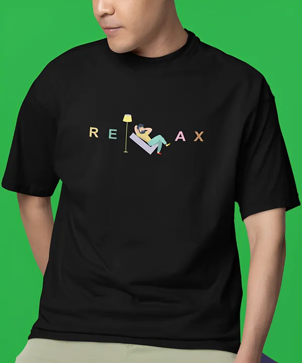 TOFFTEES_Popular_Oversized_Relax_Half_Sleeves_Black_T-shirt
