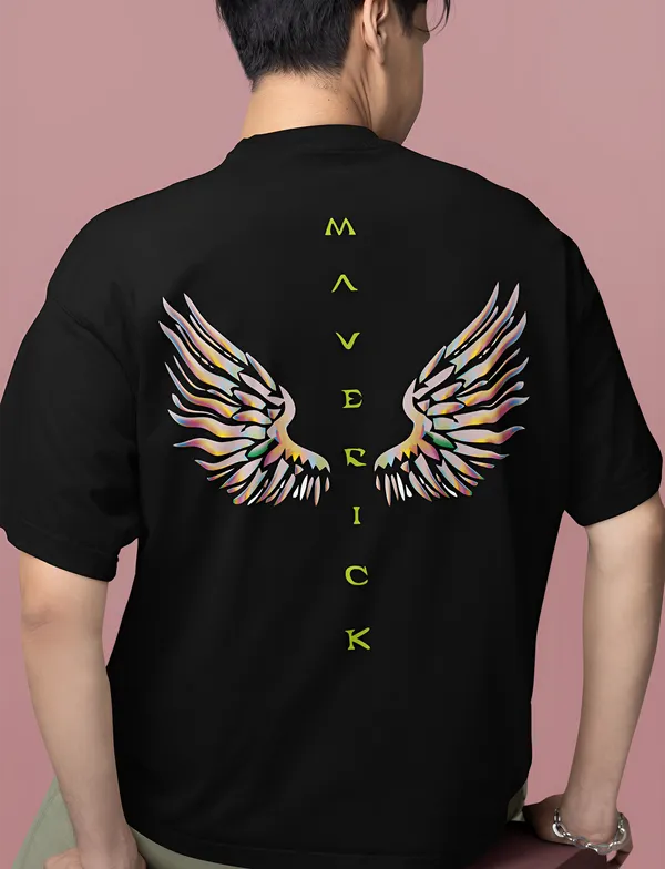 TOFFTEES_Premium_Black_Oversized_Maverick_Half_Sleeves_T-shirt_|_French_Terry_Fabric__(220_GSM)