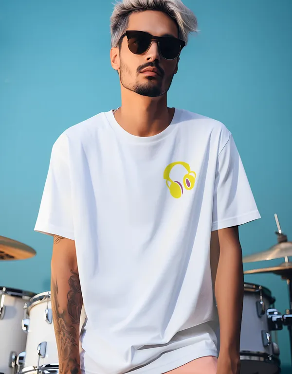 TOFFTEES_Music_Popular_Oversized_Therapist_Half_Sleeves_White_T-shirt_|___(200_GSM)