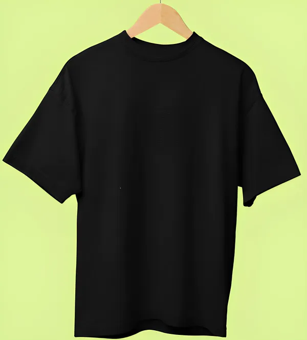 TOFFTEES_Premium_French_Terry_Fabric__(220_GSM)_Black_Oversized_Plain_T-Shirt
