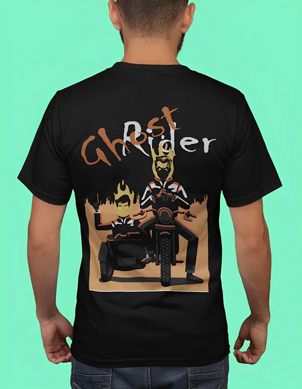 TOFFTEES_Black_Ghost_Rider_Half_Sleeves_T-Shirt_|_HD_Print_With_100%_Cotton