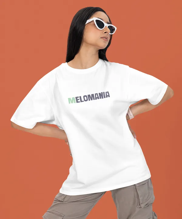 TOFFTEES_Premium_French_Terry_Fabric__(220_GSM)_White_Oversized_Melomania_Half_Sleeves_Women's_T-shirt