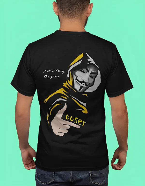 TOFFTEES_Black_Looser_Half_Sleeves_T-Shirt_|_HD_Print_With_100%_Cotton