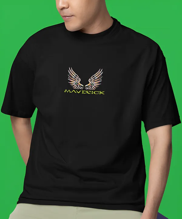 TOFFTEES_Popular_Oversized_Maverick_Half_Sleeves_Black_T-shirt_|___(200_GSM)