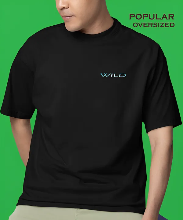 TOFFTEES_Popular_Oversized_Wild_Half_Sleeves_Black_T-shirt