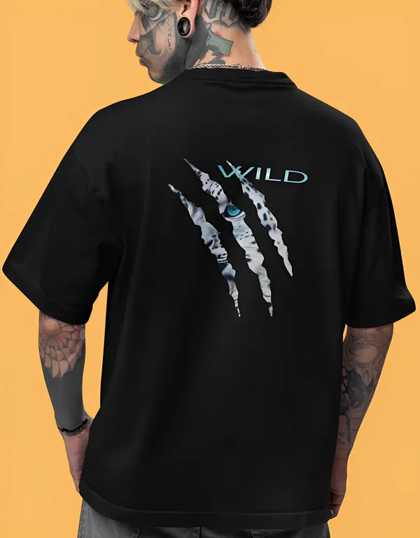 TOFFTEES_Popular_Oversized_Wild_Half_Sleeves_Black_T-shirt