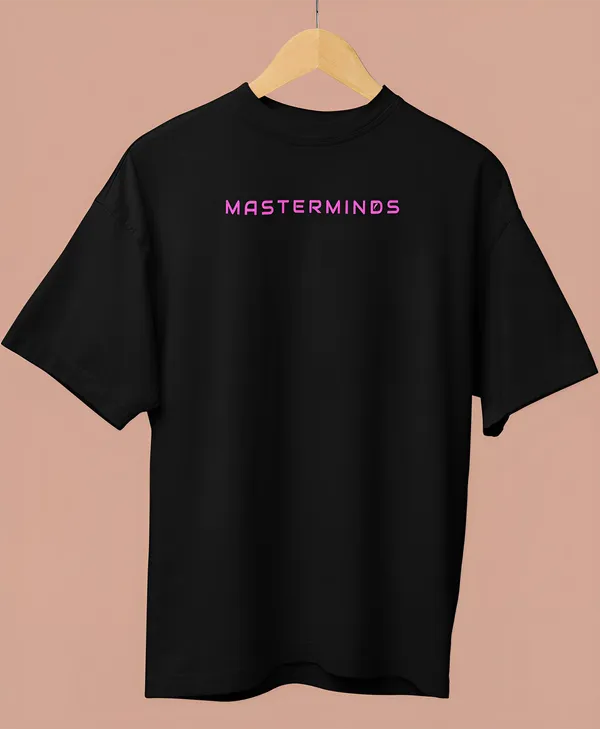 TOFFTEES_Premium_Black_Oversized_Masterminds_Half_Sleeves_T-shirt_|_French_Terry_Fabric__(220_GSM)