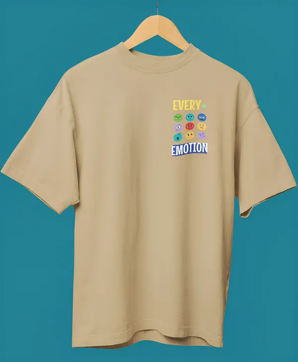 TOFFTEES_Premium_Beige_Oversized_Emotions_Half_Sleeves_T-shirt_|_French_Terry_Fabric__(220_GSM)