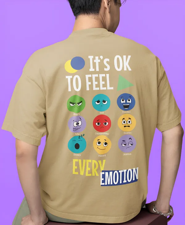 TOFFTEES_Premium_Beige_Oversized_Emotions_Half_Sleeves_T-shirt_|_French_Terry_Fabric__(220_GSM)