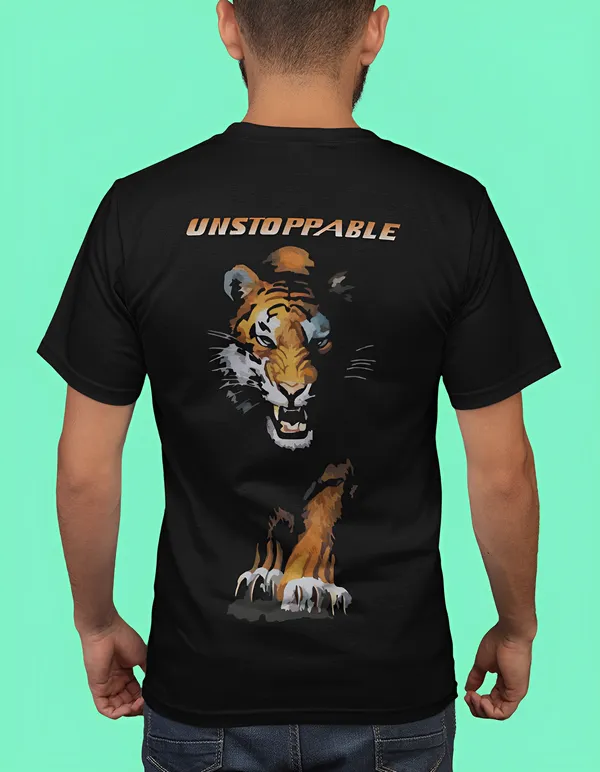 TOFFTEES_Black_Unstopable_Half_Sleeves_T-Shirt_|_HD_Print_With_100%_Cotton