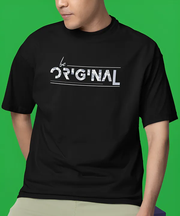 TOFFTEES_Popular_(200_GSM)_Oversized_Be_Original_Half_Sleeves_Black_T-shirt