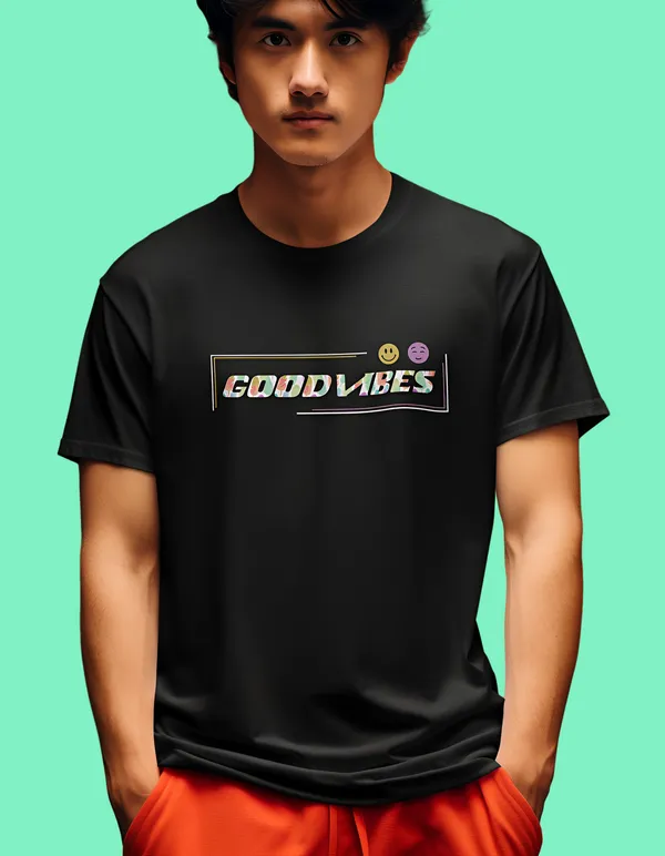TOFFTEES_Black_Good_Vibes_Half_Sleeves_T-Shirt_|_HD_Print_With_100%_Cotton