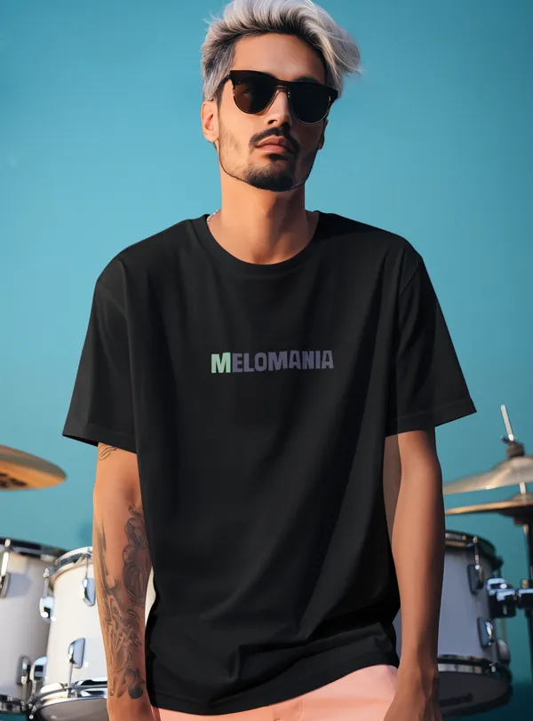 TOFFTEES_Music_Popular___(200_GSM)_Oversized_Melomaniac_Half_Sleeves_Black_T-shirt