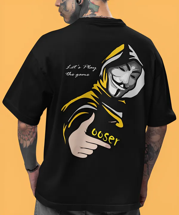 TOFFTEES_Popular_Oversized_Looser_Half_Sleeves_Black_T-shirt_|___(200_GSM)