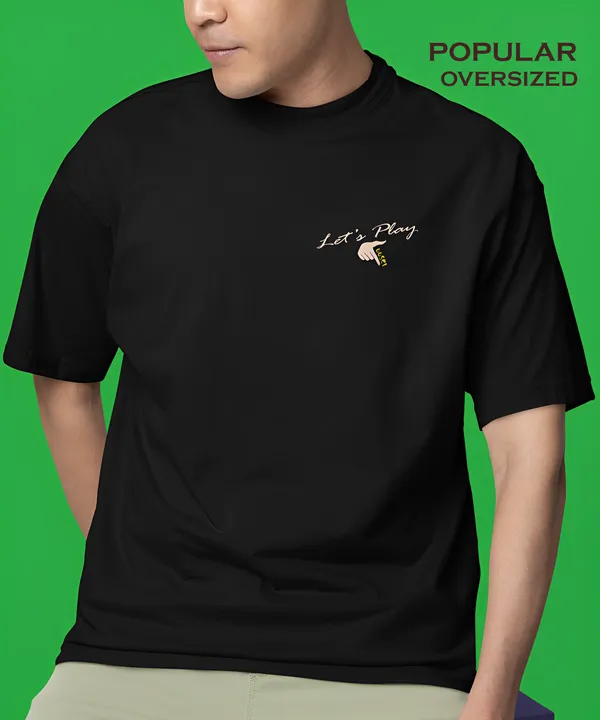 TOFFTEES_Popular_Oversized_Looser_Half_Sleeves_Black_T-shirt_|___(200_GSM)