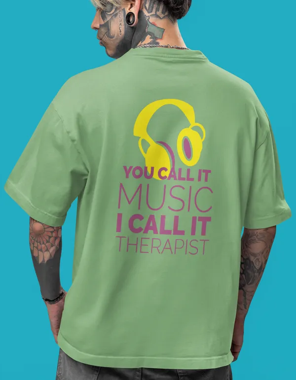 TOFFTEES_Music_Popular_Oversized_Therapist_Half_Sleeves_Mint_Green_T-shirt_|___(200_GSM)