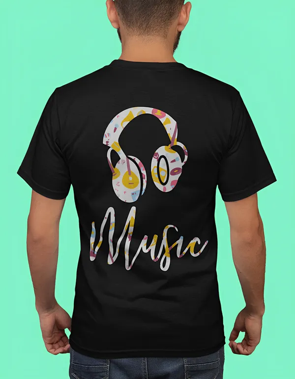 TOFFTEES_Black_Music_Half_Sleeves_T-Shirt_|_HD_Print_With_100%_Cotton
