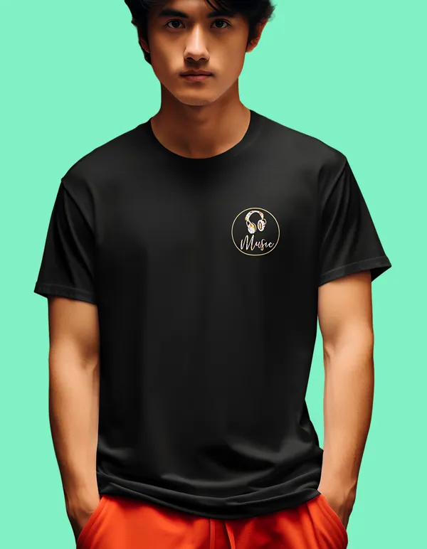 TOFFTEES_Black_Music_Half_Sleeves_T-Shirt_|_HD_Print_With_100%_Cotton