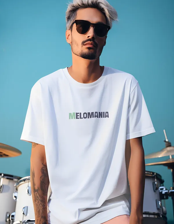 TOFFTEES_Music_Popular___(200_GSM)_Oversized_Melomaniac_Half_Sleeves_White_T-shirt