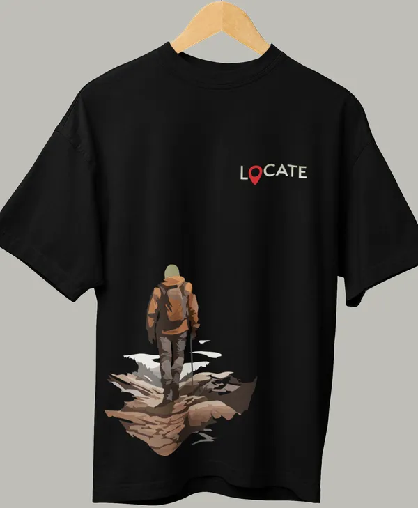 TOFFTEES_Premium_Black_Oversized_Locate_Half_Sleeves_T-shirt_|_French_Terry_Fabric__(220_GSM)