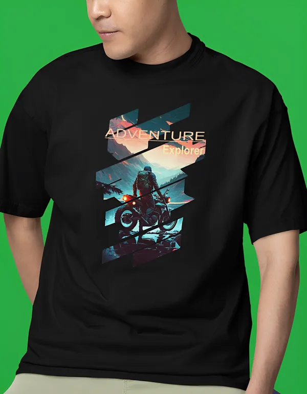 TOFFTEES_Popular_(200_GSM)_Oversized_Adventure_Explorer_Half_Sleeves_Black_T-shirt