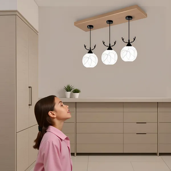 Avior_Black_&_White_Deer_Horns_Design_Ceiling_Hanging_Lights_For_Kitchen_Island,_Pendent_Lamp_Over_Dining_Table,_Home_Decorative_Items_For_Gallery/_Lobby/_Balcony_(Pack_Of_3)