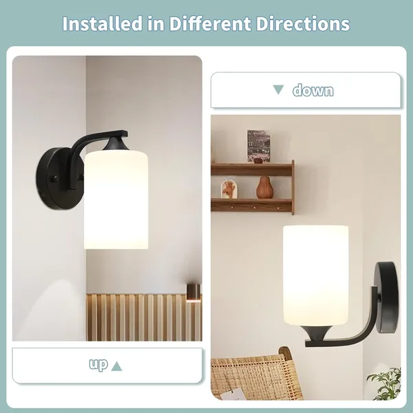 Avior_Black_One_Shade_Classic_Design_Wall_Lights_For_Living_Room,_Wall_Lamps_For_Bedroom_(Metal_Up_&_Down_Lighting,_One_Shade)