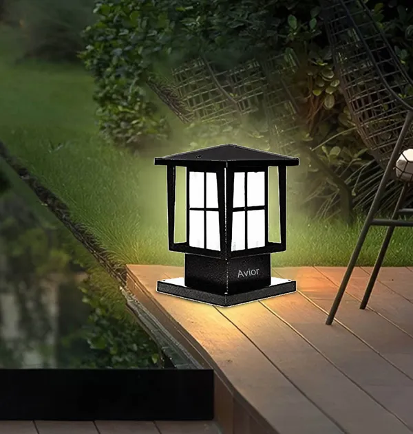 Avior_White_&_Black_Outdoor_Lamp,_Gate_Light_For_Main_Gate,_Rust_-_Resistant_Weather_-_Proof_Outdoor_Gate_Lamp