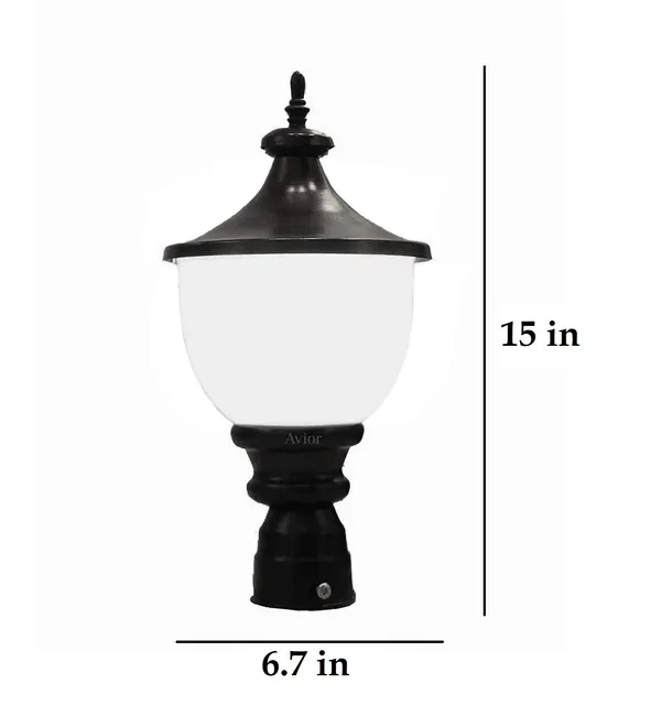 Avior_Black_Modern_Looking_Waterproof_Outdoor_Gate_Light_Pillar_Light_Garden_Lamp_(18_Watt)_(Pack_of_1)