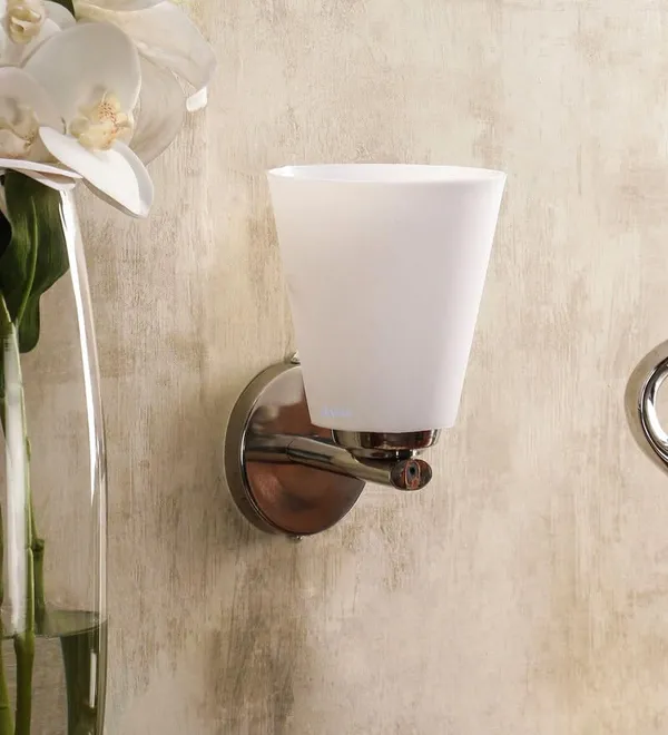Avior_Silver_Wall_Hanging_White_Pvc_Shade_&_Steel_Base_Light,_(12W)_(Electric)