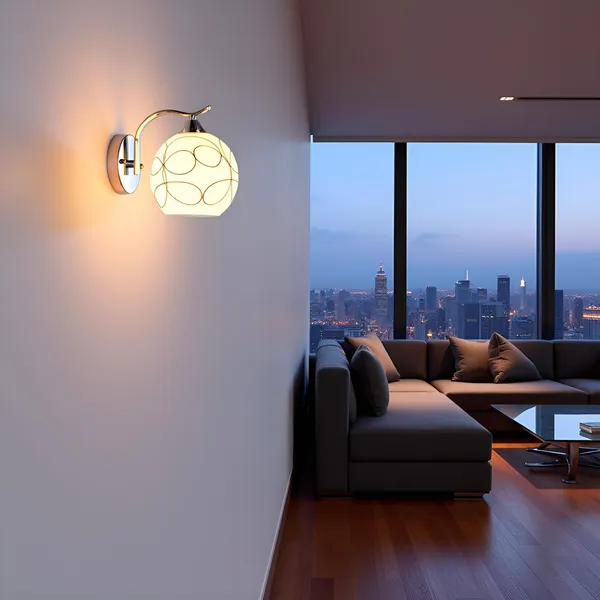 Avior_Wall_Lights_for_Home_Decoration,_Wall_Lamps_for_Living_Room_(White_12W_Round_Steel_Base,_Line_Frosted_Glass_)