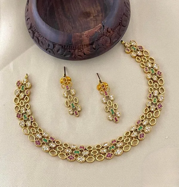 Beautiful_Bubble_Gemstone__Multi_Colour_Choker_Set_For_Women