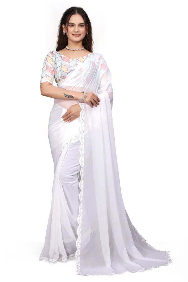 GRIFEZ__WOMEN'S_FANCY_GEORGETTE_SILVER_PANKHUDI_SAREE