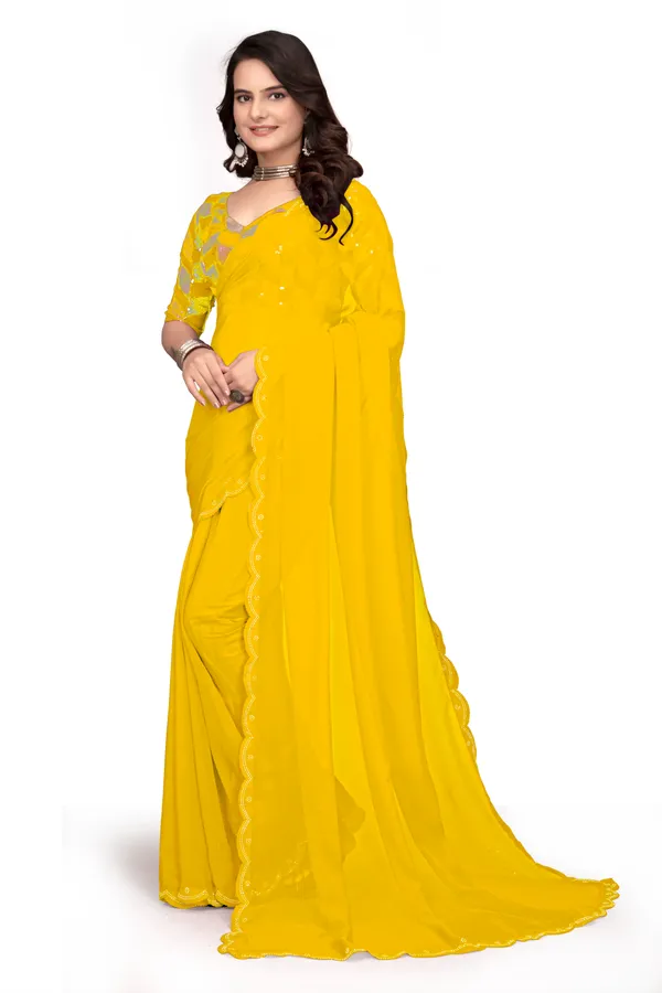 GRIFEZ__WOMEN'S_FANCY_GEORGETTE_SILVER_PANKHUDI_SAREE