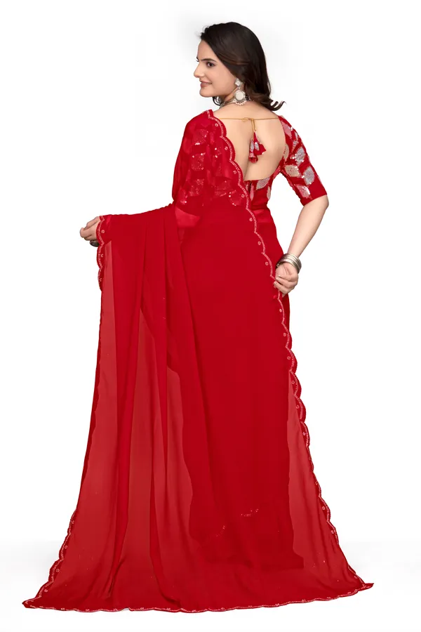 GRIFEZ__WOMEN'S_FANCY_GEORGETTE_SILVER_PANKHUDI_SAREE