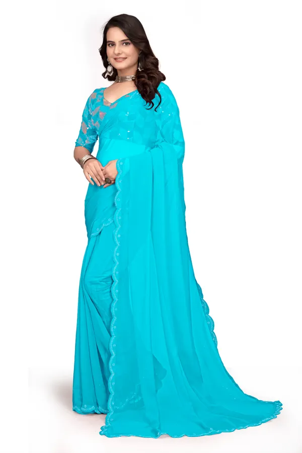 GRIFEZ__WOMEN'S_FANCY_GEORGETTE_SILVER_PANKHUDI_SAREE