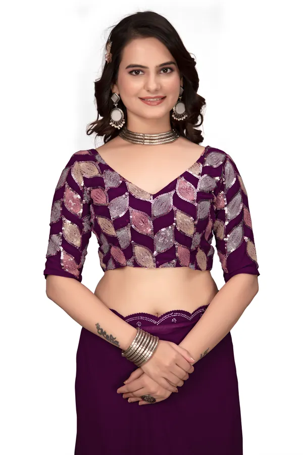 GRIFEZ__WOMEN'S_FANCY_GEORGETTE_SILVER_PANKHUDI_SAREE