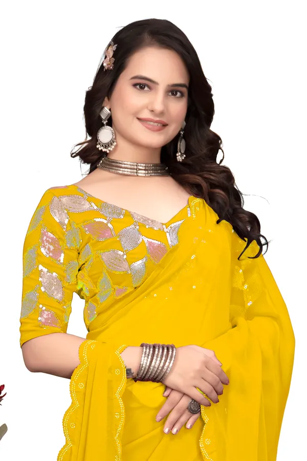 GRIFEZ__WOMEN'S_FANCY_GEORGETTE_SILVER_PANKHUDI_SAREE