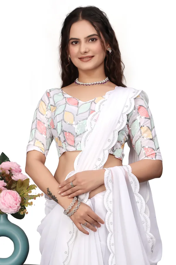 GRIFEZ__WOMEN'S_FANCY_GEORGETTE_SILVER_PANKHUDI_SAREE