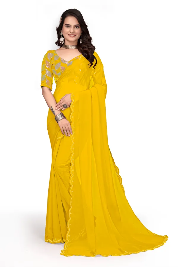 GRIFEZ__WOMEN'S_FANCY_GEORGETTE_SILVER_PANKHUDI_SAREE