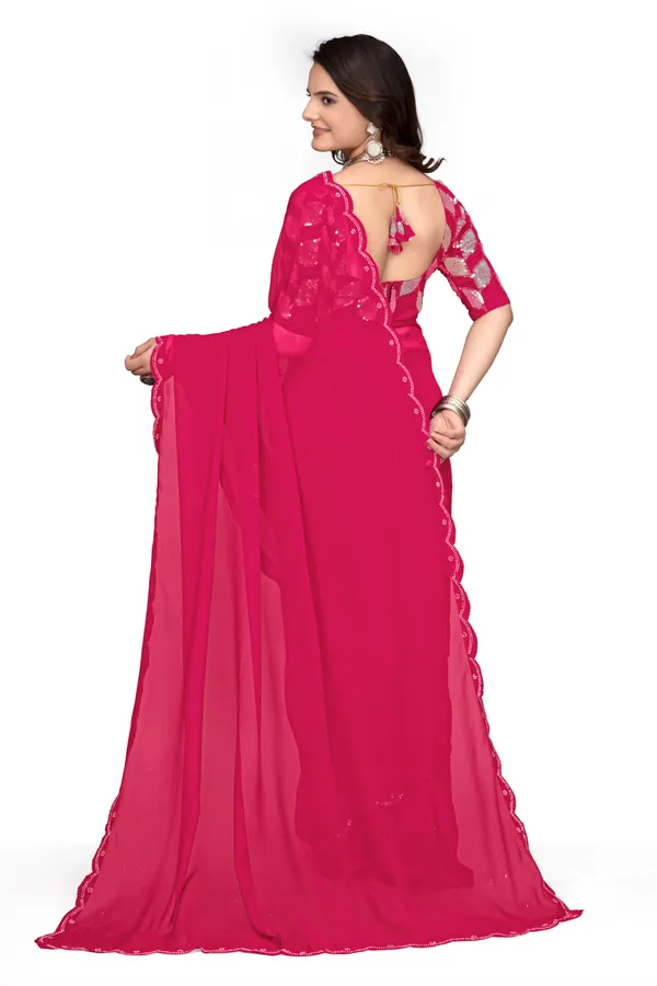 GRIFEZ__WOMEN'S_FANCY_GEORGETTE_SILVER_PANKHUDI_SAREE