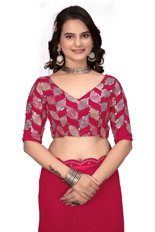 GRIFEZ__WOMEN'S_FANCY_GEORGETTE_SILVER_PANKHUDI_SAREE
