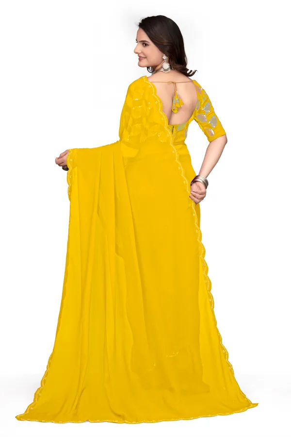 GRIFEZ__WOMEN'S_FANCY_GEORGETTE_SILVER_PANKHUDI_SAREE